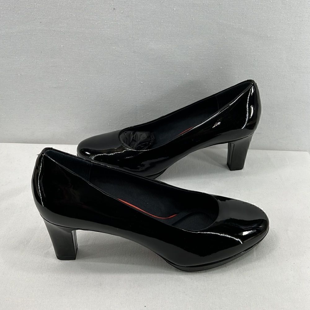 Rockport Total Motion Leah Pumps- Black Patent Leather- Size 9W- NIB - Picture 5 of 7